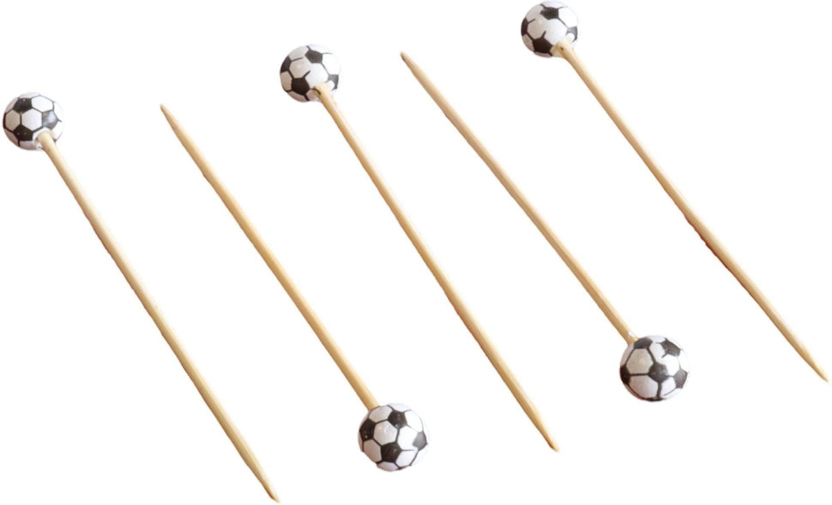 RiteEarth - 4.75" Bamboo Pick - Soccer, 100pcs/bag, 10bag/box - PB476