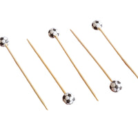 RiteEarth - 4.75" Bamboo Pick - Soccer, 100pcs/bag, 10bag/box - PB476
