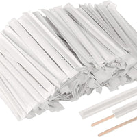 RiteEarth - 5.5" Wrapped Wooden Stirrer, Pack of 500 - ST550W