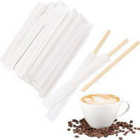 RiteEarth - 5.5" Wrapped Wooden Stirrer, Pack of 500 - ST550W