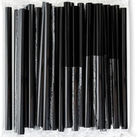 RiteEarth - 6" Black Paper Milkshake Straws, 100/Bx, 9 Bx/Cs - SE0619