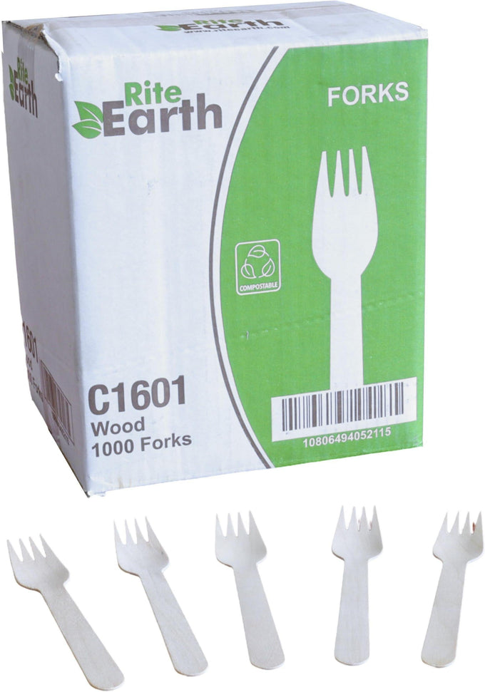 RiteEarth - 6" Wooden Fork, 1000/Cs - C1601