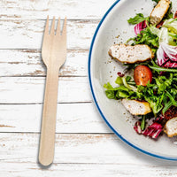 RiteEarth - 6" Wooden Fork Wrapped, Pack of 500 - C1601W