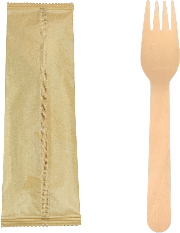 RiteEarth - 6" Wooden Fork Wrapped, Pack of 500 - C1601W