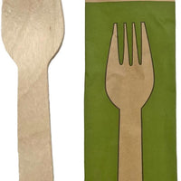 RiteEarth - 6" Wooden Fork Wrapped, Pack of 500 - C1601W