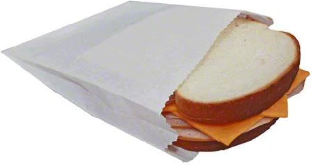 RiteEarth - 6" x 2" x 9" Jumbo Grease proof Sandwich bag, 1000/Cs - GSB629