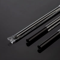 RiteEarth - 8" Black Paper Jumbo Milkshake Straws, Pack of 250, 9bx/cs - SE0819