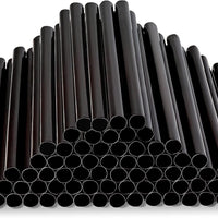 RiteEarth - 8" Black Paper Jumbo Milkshake Straws, Pack of 250, 9bx/cs - SE0819