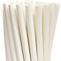 RiteEarth - 8" White Paper Jumbo Milkshake Straws, Pack of 250, 9bx/cs - SE0810