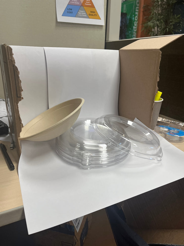 RiteEarth - Low Dome PET Lid for 8500 Bowls, 300/cs, 75/pk, 4pk/cs - BL85LD