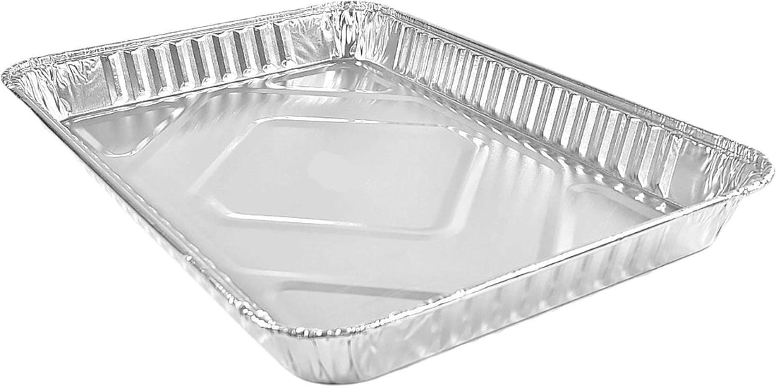 RiteFoil - 17.15” x 12.5” x 1.14” 1/2 Sheet Foil Cake Pan 55G, 100/Cs - FP2255