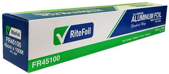 RiteFoil - 18" x 100 m Aluminum Foil Roll, 6rl/Cs - FR45100H