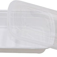 RitePak - 32oz, 8" X 6" X 1.75" White Rectangle Microwavable Container Combo, Pack of 150 - MR8632W