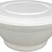 RitePak - 32oz White Microwavable Soup Bowl Round Container with Lid, 150 Sets/Cs - B-38B