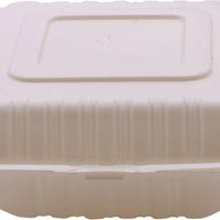 RitePak - 8" X 8" MFPP White Hinged Microwavable Container, 150/Cs - PH801