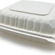 RitePak - 9" X 9" MFPP 3 Compartment White Hinged Microwavable Container, 150/Cs - PH903