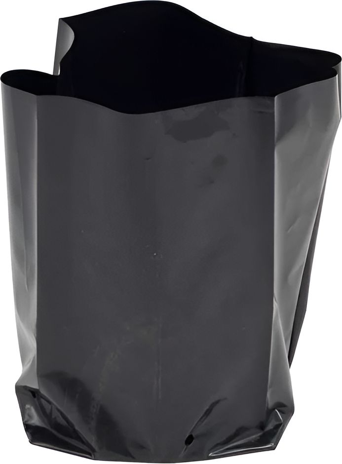 RiteSource - 11" x 6" x 20" S3 Black Low Density Produce Bags, 12lb/Cs - TLD3B1