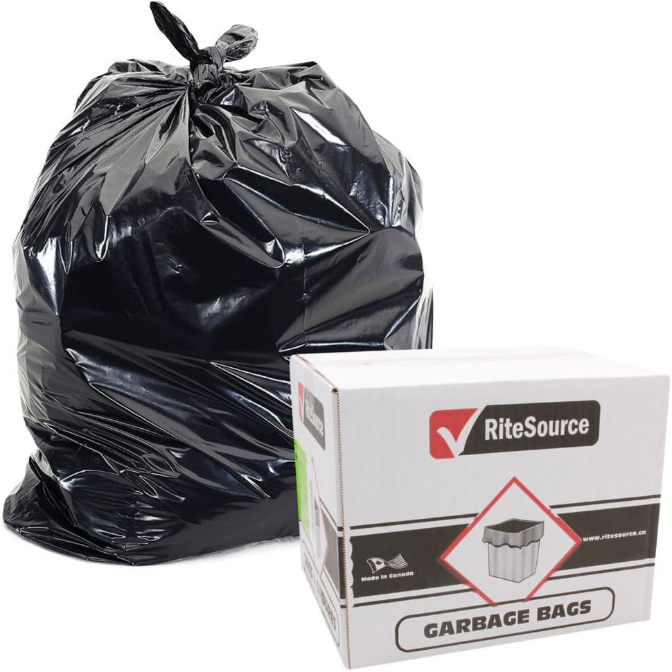 RiteSource - 20" x 22" Regular Black Garbage Bags, 500/Cs - L2022RB