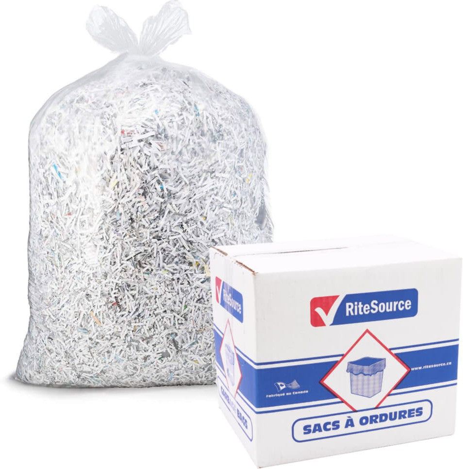 RiteSource - 35" x 50", 3 Mil Clear Garbage Bags, 75/Cs - L3550C3MIL1