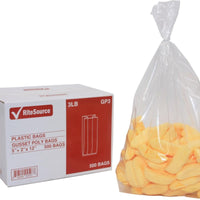 RiteSource - 5" x 2" x 12" Clear 3 lb Poly Bags, 500/bx - GP3