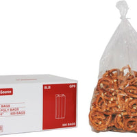 RiteSource - 7" x 3" x 16" Clear 8 lb Poly Bags, 500/bx - GP8