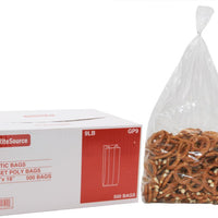 RiteSource - 7" x 3" x 18" Clear 9 lb Poly Bags, 500/bx - GP9