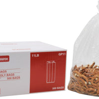 RiteSource - 8" x 4" x 18" Clear 11 lb Poly Bags, 500/bx - GP11