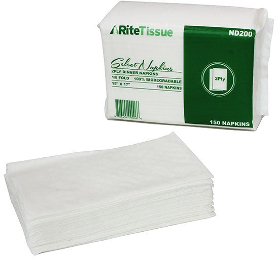 RiteTissue - 15" x 16.5" 2 Ply Select Dinner Napkin, 3000/cs - ND200