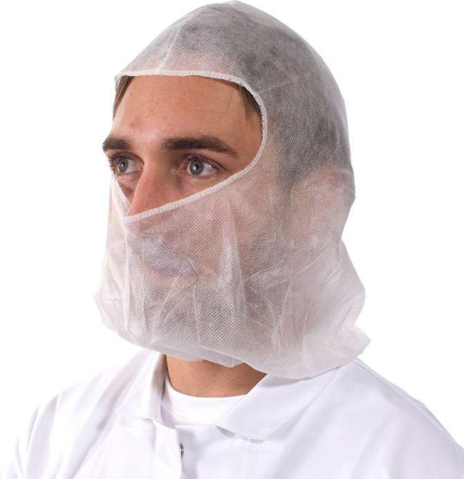 RiteTouch - 16.5" x 14" White Non Woven Balaclava Hood, 100/Bg, 10 Bg/Cs - BHP4210