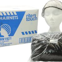 RiteTouch - 21" Brown Nylon Mesh Hairnet, 1000/Cs - HN1921