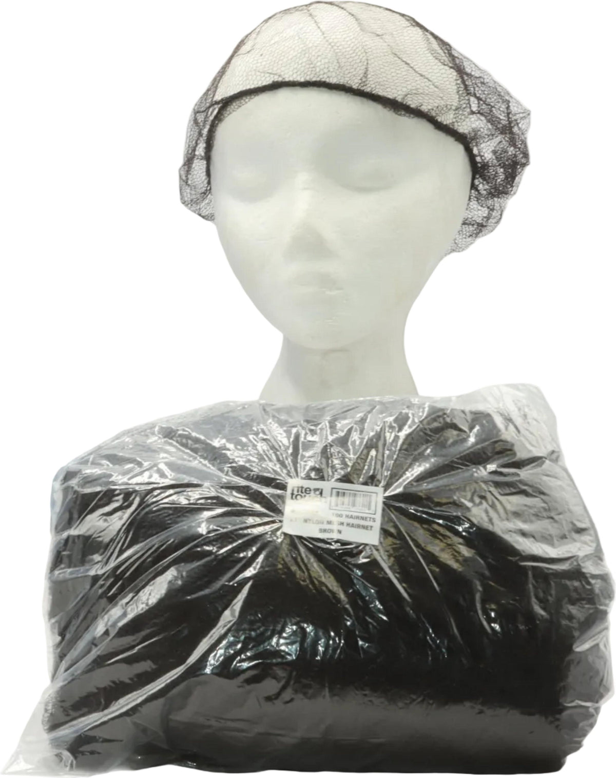 RiteTouch - 21" Brown Nylon Mesh Hairnet, 100/Bag - HN1921