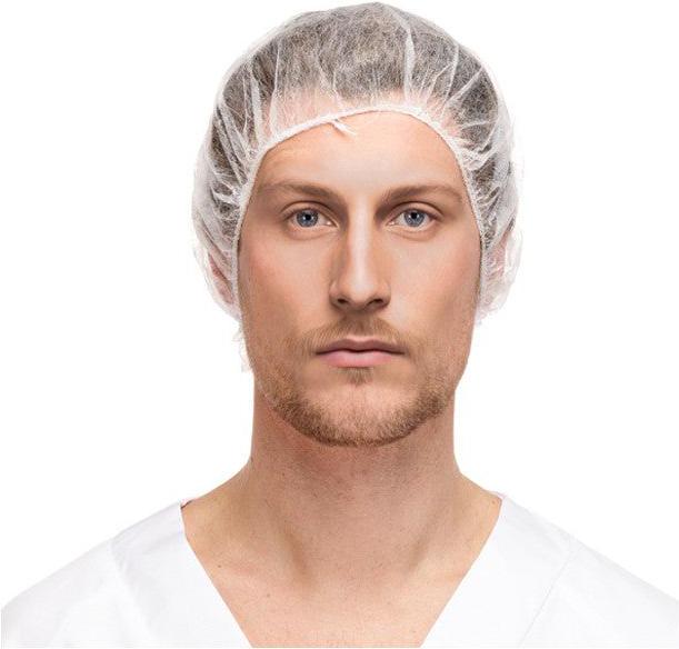 RiteTouch - 21" White Non-Woven Bouffant Caps, 100/Bg, 10 Bg/Cs - BCP2110