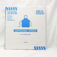 RiteTouch - 28" x 46" Plastic Apron White, 100/Bx, 10 Bx/Cs - AP2846