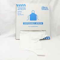 RiteTouch - 28" x 46" Plastic Apron White, 100/Bx, 10 Bx/Cs - AP2846
