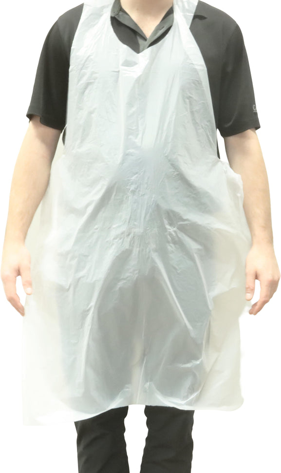 RiteTouch - 28" x 46" Plastic Apron White, 100/Bx, 10 Bx/Cs - AP2846