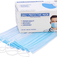 RiteTouch - 3 Ply Blue Ear Loop Face Mask, 50/Bx, 40 Bx/Cs - RS350