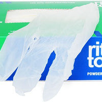 RiteTouch - Clear Large PF Vinyl Gloves, 100/bx, 10bx/cs - GVP100L