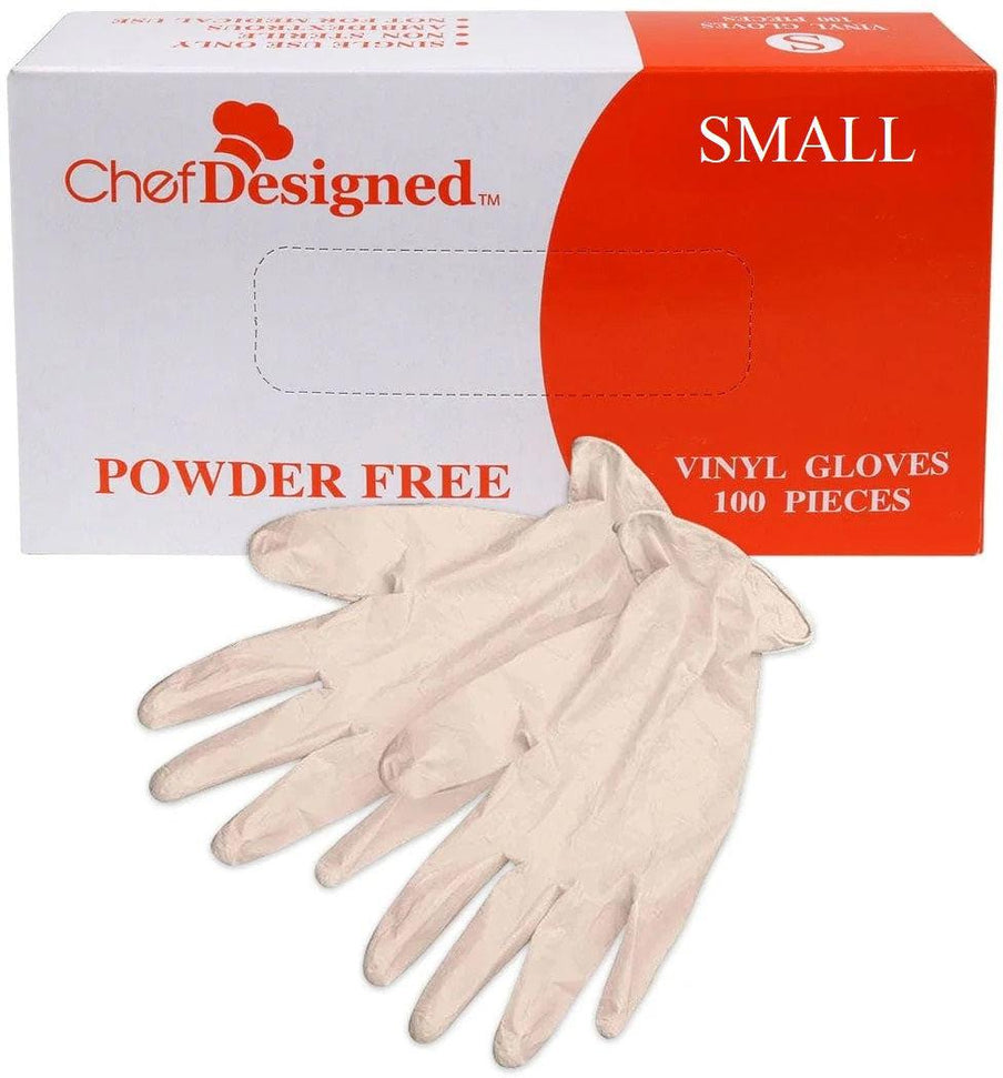 RiteTouch - Vinyl PF Small Chef Designed Gloves, 100/bx, 10bx/cs - VGPF-SML