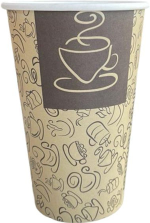 RiteWare - 10 Oz Cafe Design Wrapped Paper Cup, 500/Case - HCW10CF