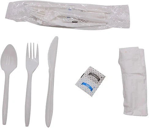 RiteWare - 6 PC Heavy Weight White Cutlery Kit, Pack of 250 - CK6106