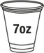 RiteWare - 7 Oz Clear 7 Series PET Cups, Pack of 1000 - PEC0707