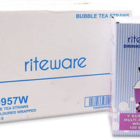 RiteWare - 9 Inch Bubble Tea Straw Wrapped, 100 Per Box - SP0957W