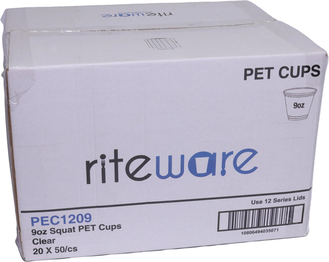 RiteWare - 9 Oz Clear 12 Series PET Cups, 1000/Cs - PEC1209