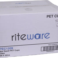 RiteWare - 9 Oz Clear 12 Series PET Cups, 1000/Cs - PEC1209