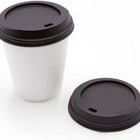 RiteWare - Black Dome Sipper PP Lid For 10-20 Oz Paper Hot Cups, 1000/Cs - HDL10B