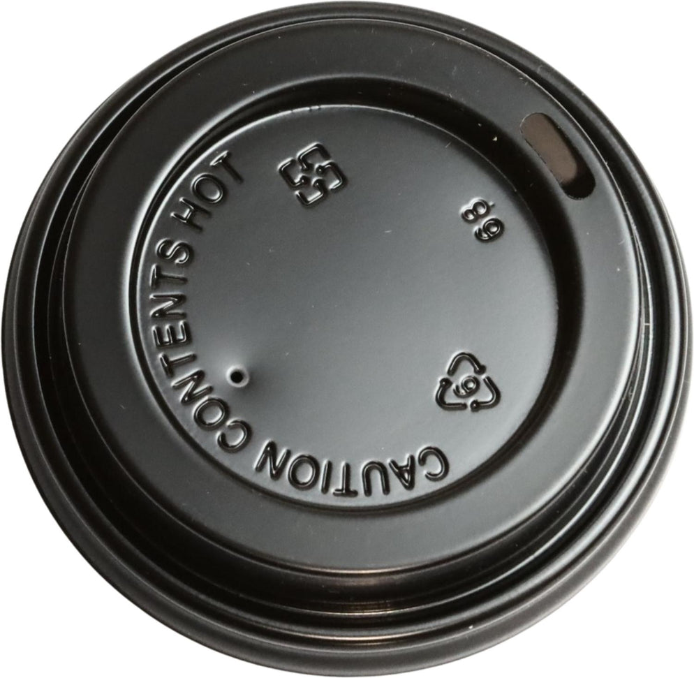 RiteWare - Black Dome Sipper PP Lid For 10-20 Oz Paper Hot Cups, 1000/Cs - HDL10B