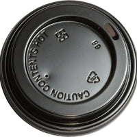 RiteWare - Black Dome Sipper PP Lid For 10-20 Oz Paper Hot Cups, 1000/Cs - HDL10B