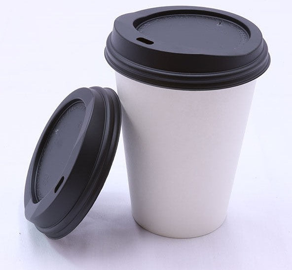 RiteWare - Black Dome Sipper PP Lid For 10-20 Oz Paper Hot Cups, 1000/Cs - HDL10B
