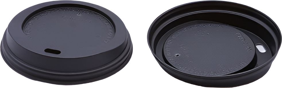 RiteWare - Black Dome Sipper PP Lid For 10-20 Oz Paper Hot Cups, 1000/Cs - HDL10B