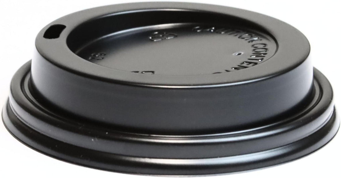 RiteWare - Black Dome Sipper PP Lid For 10-20 Oz Paper Hot Cups, 1000/Cs - HDL10B